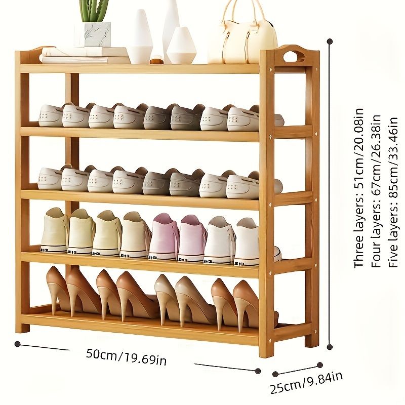 Bamboo Shoe Rack – Multi-Layer Floor-Standing Storage for Space Saving