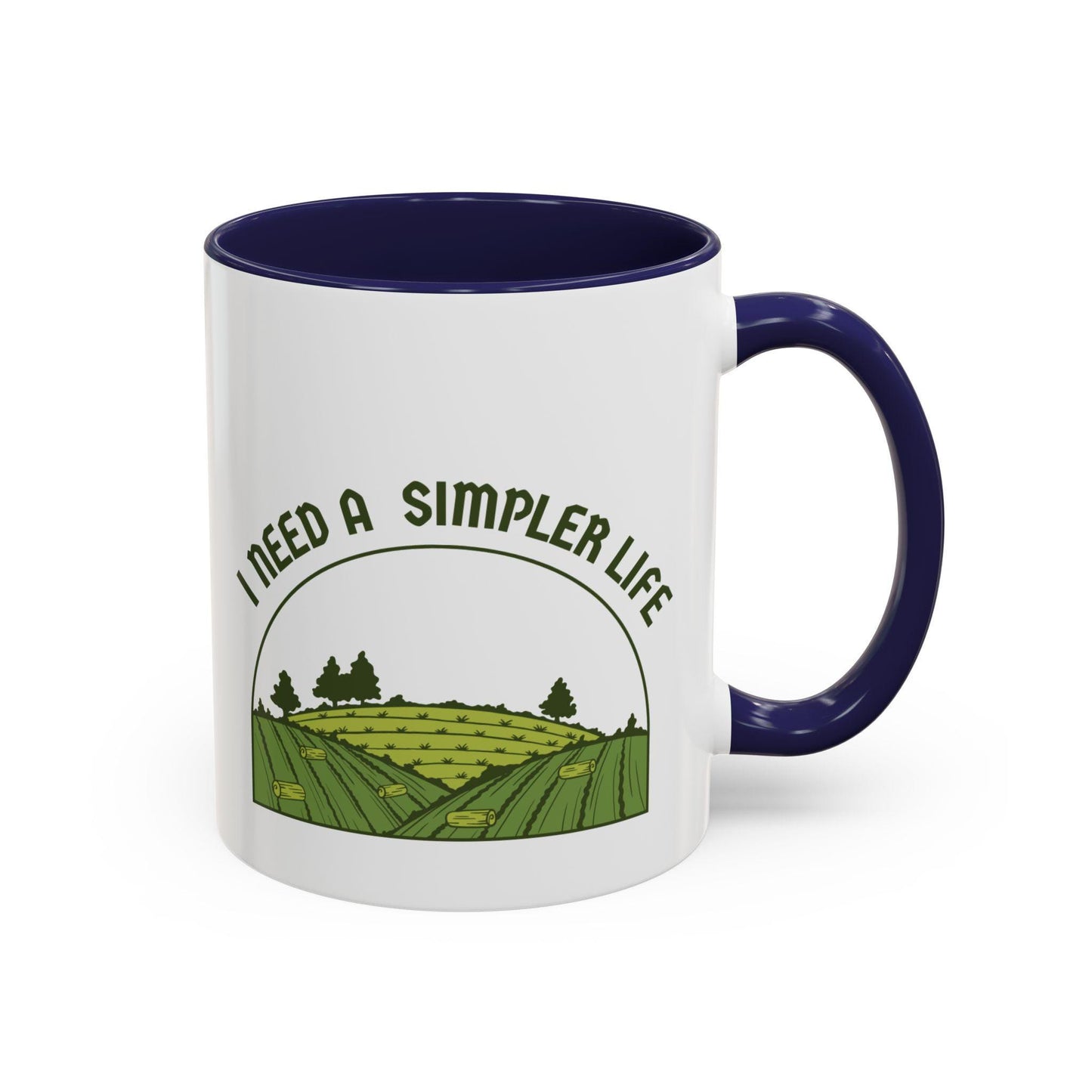 Simple Life Mug, Accent Coffee Mug, 11oz, 15oz, Time for a Change, Daily Use Mug, Gift for Tea Lovers, Unique Design Mug