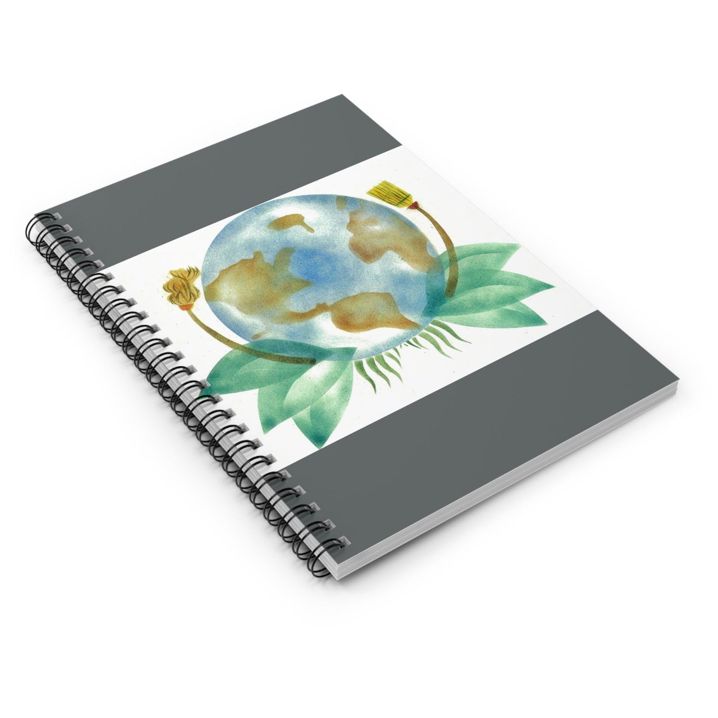 Watercolour World Spiral Notebook - Ruled Line, Journal, Organizer, Serenity Gift, Writing Journal, Peaceful Notebook