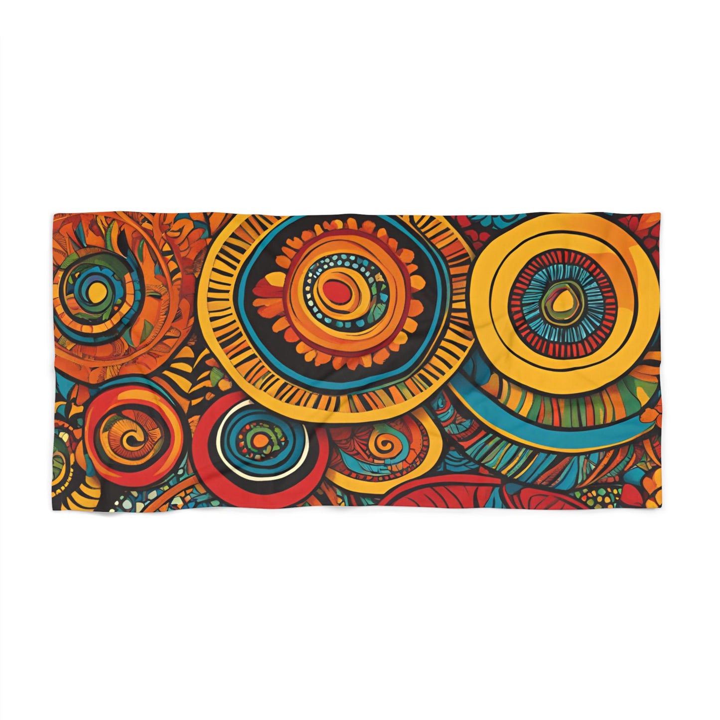 Beach Towel - Exotic Southern African Design, Relax Outdoors on a Bright Vibrant Unique Towel, African Print Towel, Tropical Beach Blanket,