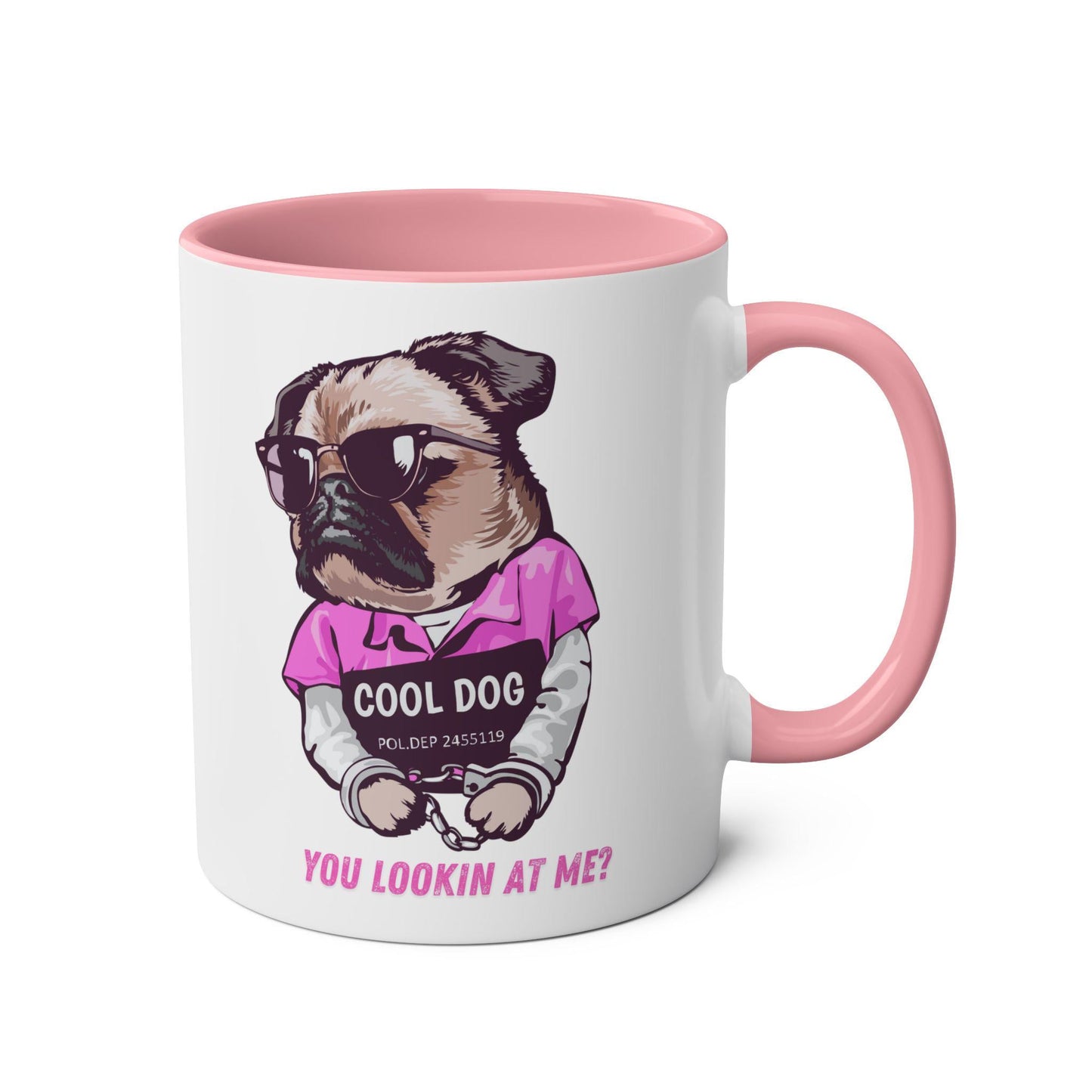 Two-Tone Coffee Mugs, 11oz - Ceramic Cup, You looking at me? Don't Mess with Me Gift, Sweet but Tough Coffee Lover Present, Funny Mug