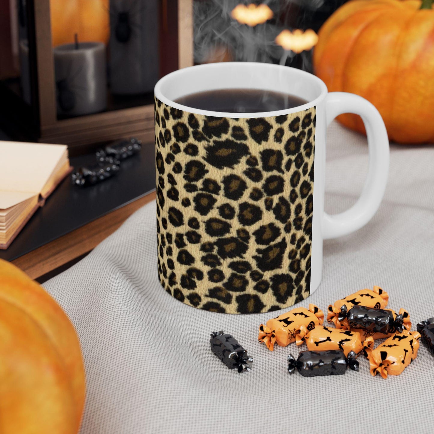 Leopard Print Mug, African Safari Feel Coffee Cup, Wild Animal Lover Tea Mug, Safari Theme Gift, Jungle Print Mug, Wildlife Lover Gift,