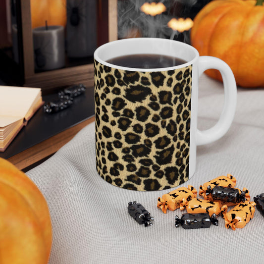 Leopard Print Mug, African Safari Feel Coffee Cup, Wild Animal Lover Tea Mug, Safari Theme Gift, Jungle Print Mug, Wildlife Lover Gift,