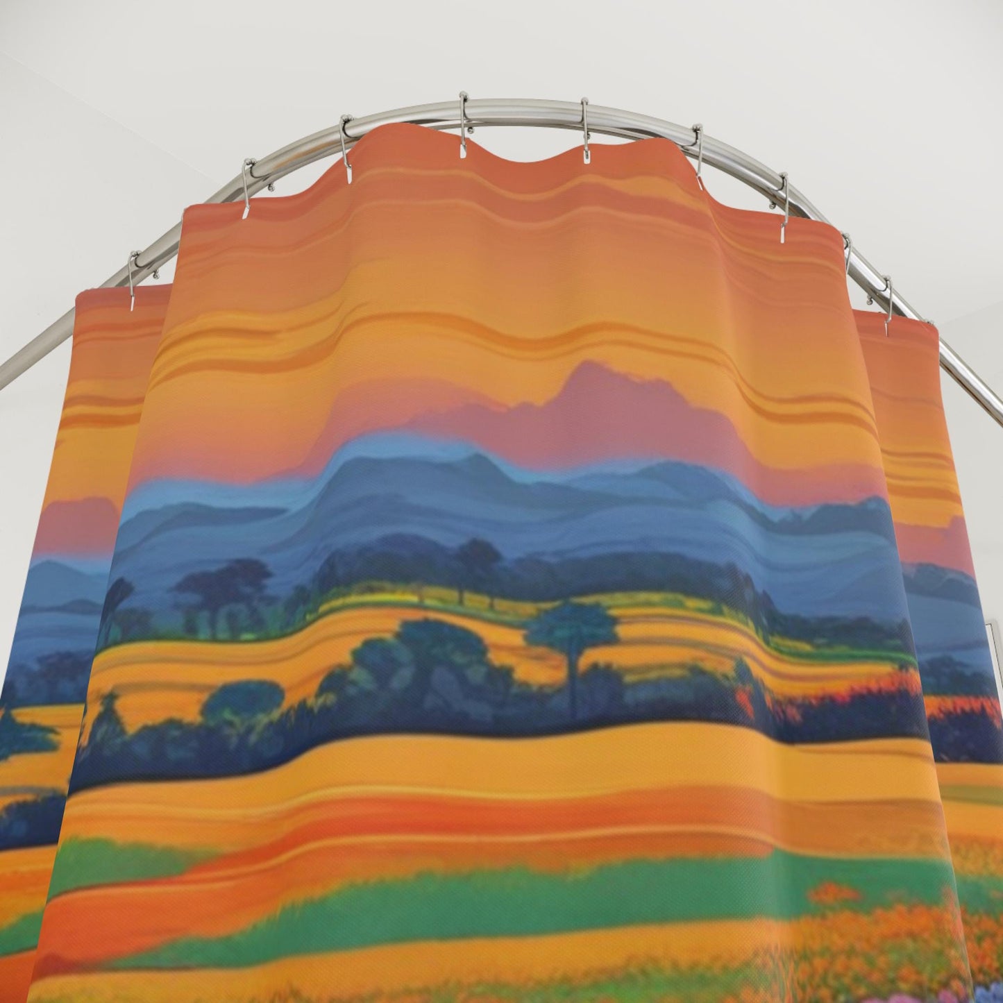 Shower Curtains - Enchanting Land of Vibrant Flowers and Dreamy Views, Bathroom Decor, Home Accessories, Wizard of Oz Land