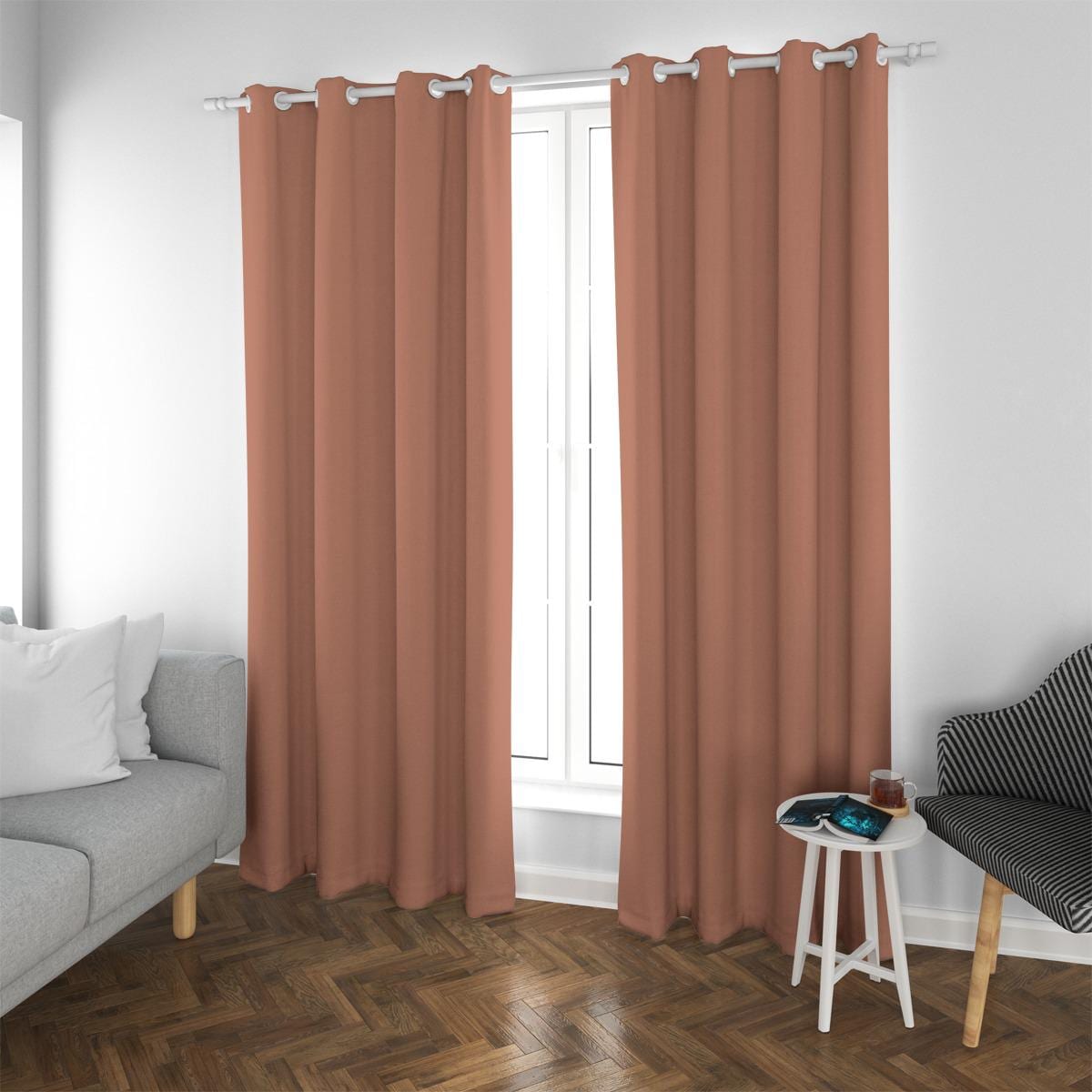 Warm Coral Blackout Drapes for Stylish Home Décor - Blackout Grommet Curtains