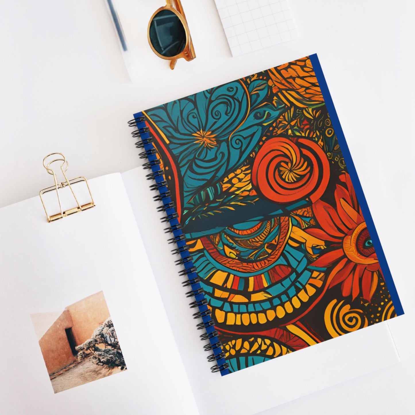 Spiral Notebook - African Design Ruled Line, Motivational Stationery, Goal Setter Journal, Vibrant Planner, Success Inspiring Notepad, Gift