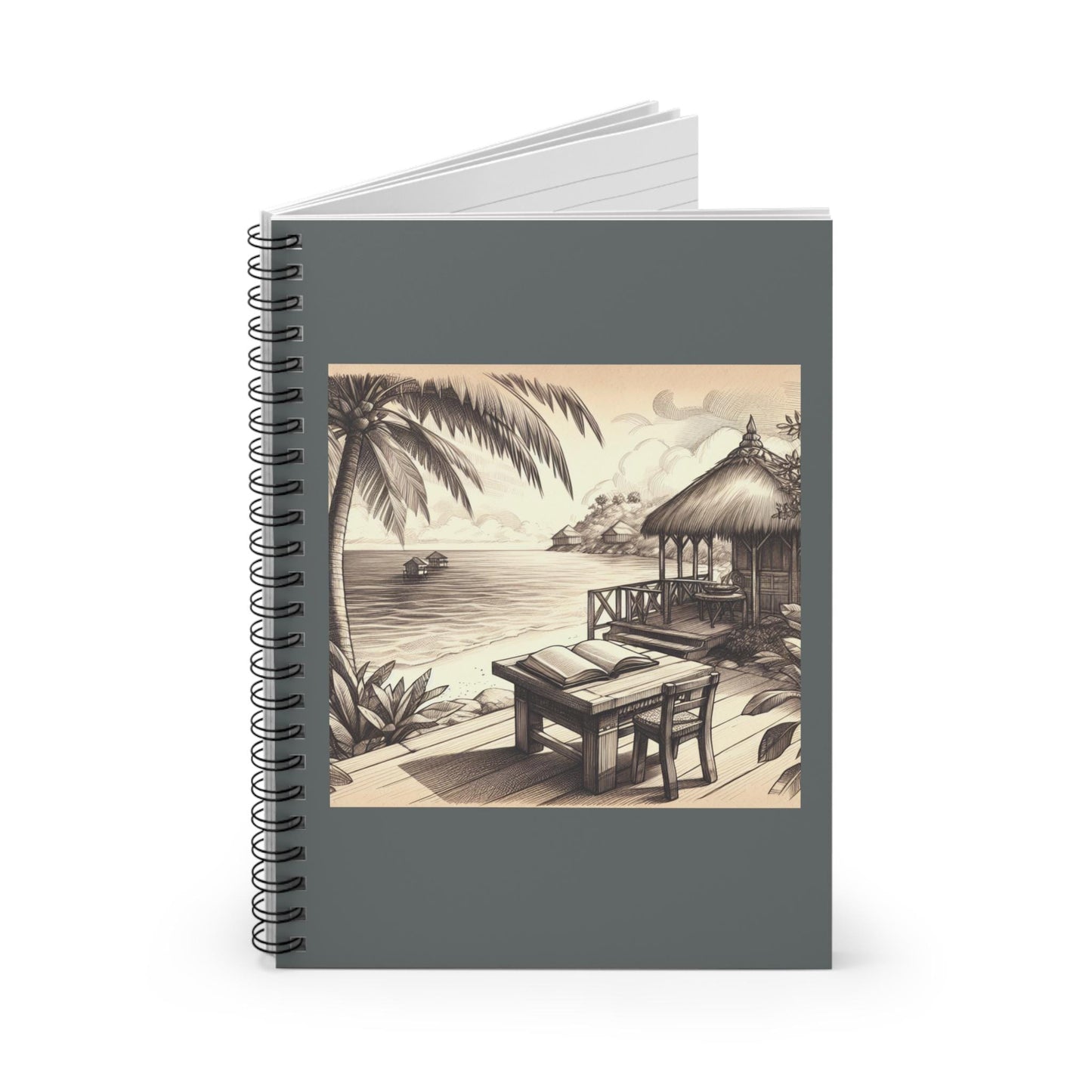 Tropical View Spiral Notebook - Ruled Line, Journal, To Do List, Notebook, Writing, Inspirational Notebook, Stationery