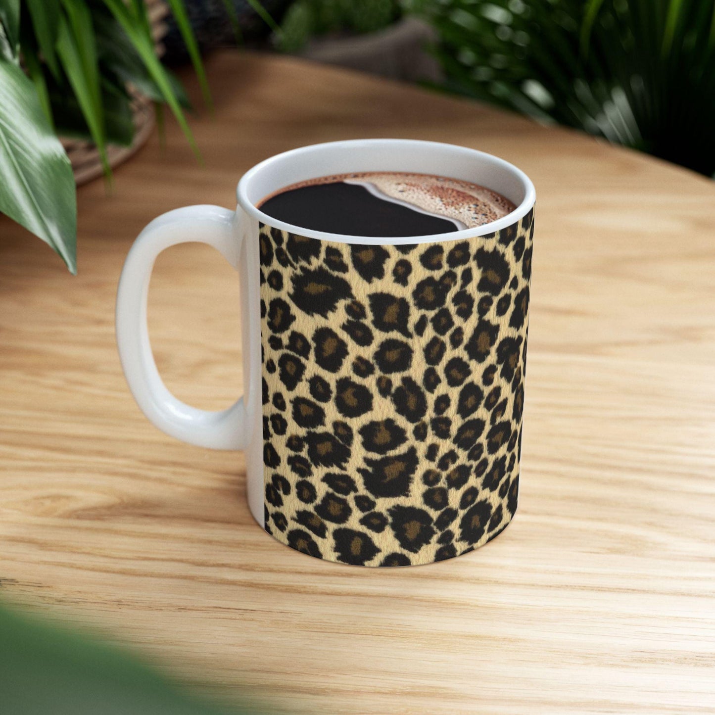 Leopard Print Mug, African Safari Feel Coffee Cup, Wild Animal Lover Tea Mug, Safari Theme Gift, Jungle Print Mug, Wildlife Lover Gift,