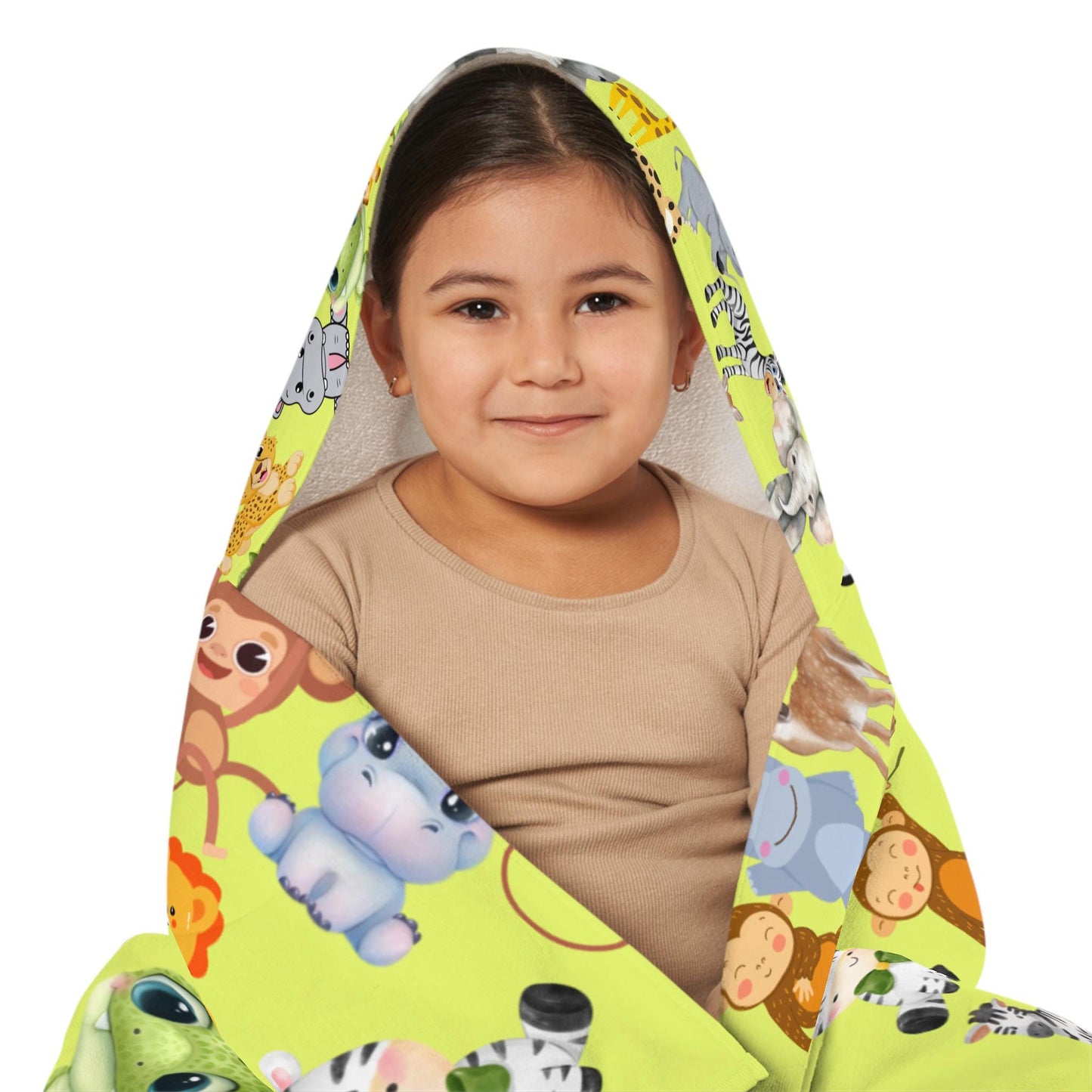 Kids Hooded Towel, Baby Animal Designs, Bright and Vibrant Children&#39;s Bath Towel, Parent&#39;s Perfect Child Drying Gift, Youth Hooded Towel