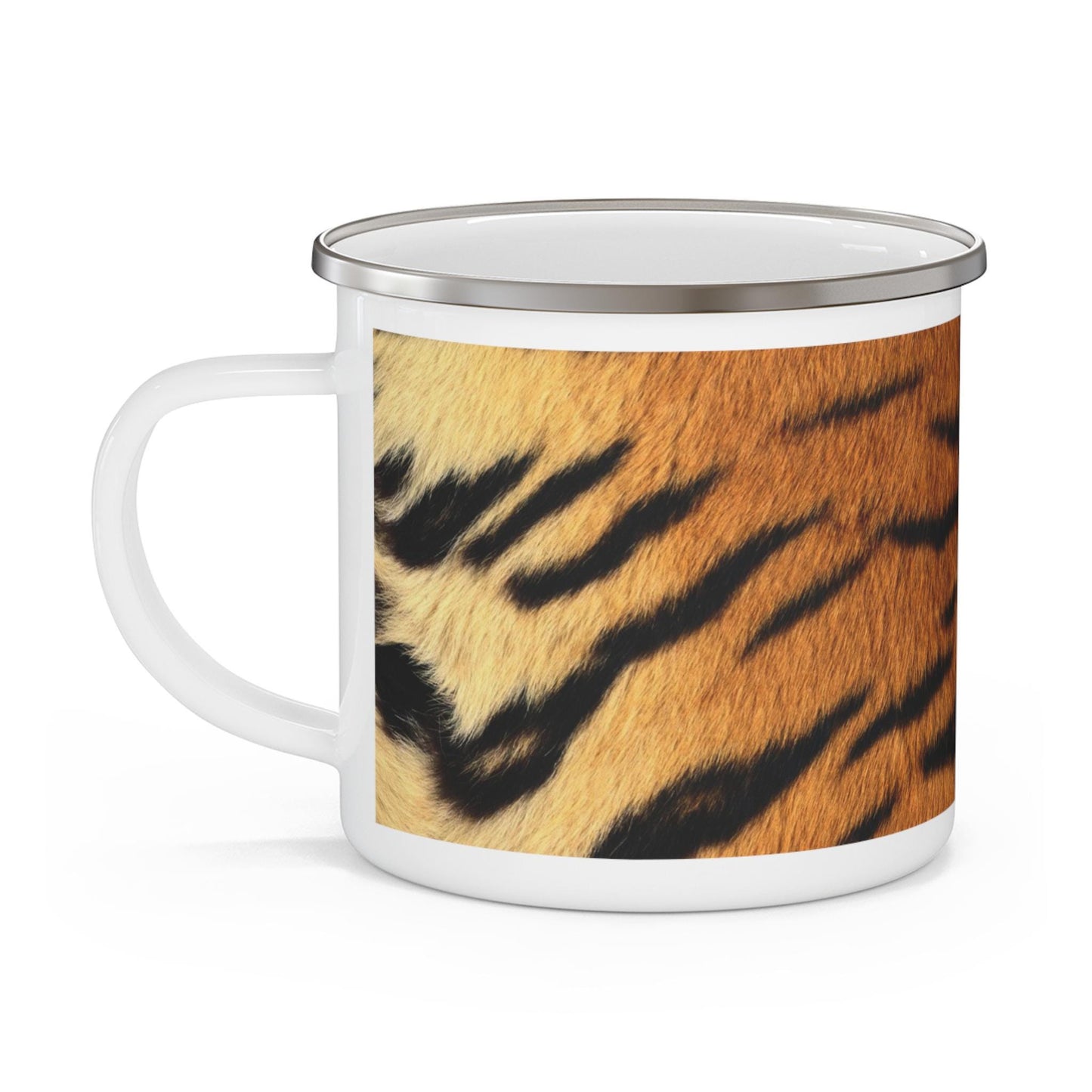 Enamel Camping Mug - Sumatran Tiger Design for Outdoor and Animal Lovers, Wildlife Vibes, Patio and Fireplace Decor, Camping Accessories,