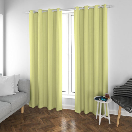 Light Lemon Yellow Blackout Grommet Curtains | 265(gsm) Sunny Side Up