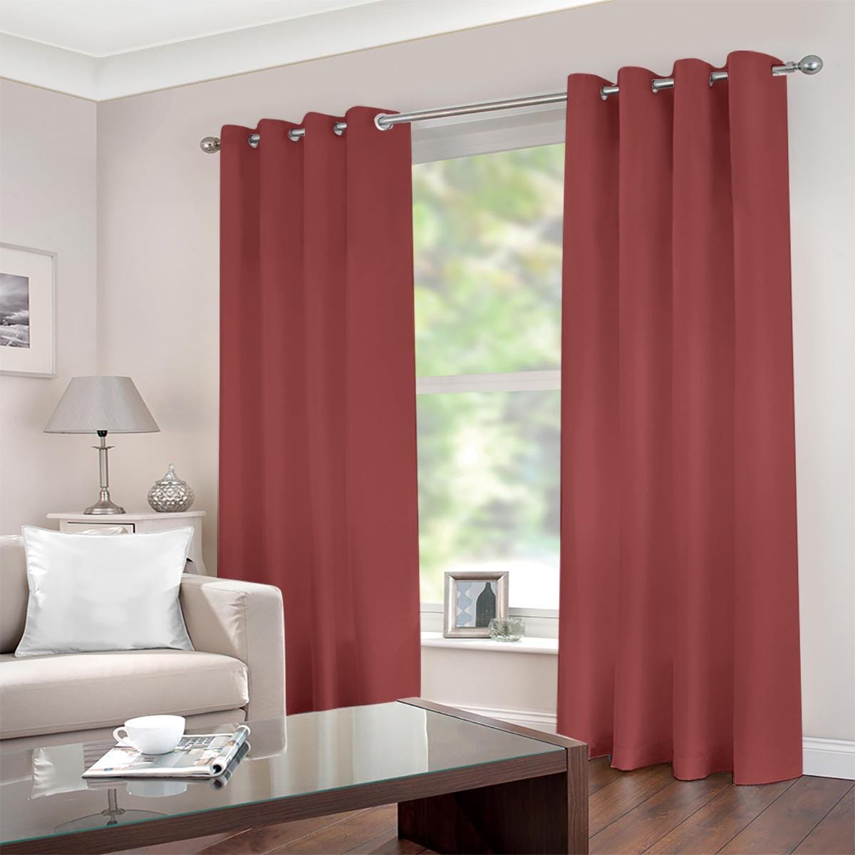 Bold Bordeaux Blackout Grommet Curtains | 265(gsm)