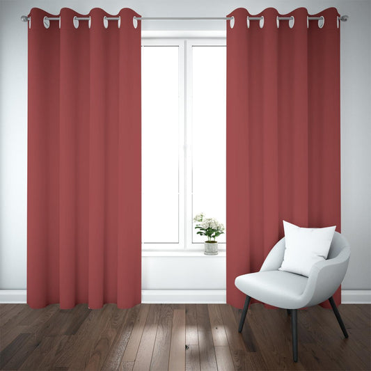 Bold Bordeaux Blackout Grommet Curtains | 265(gsm)