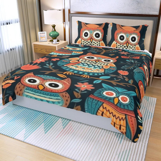 Colorful Owl Bedding Set - Elegant and Cozy